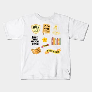 Yellow Bookish Pack Kids T-Shirt